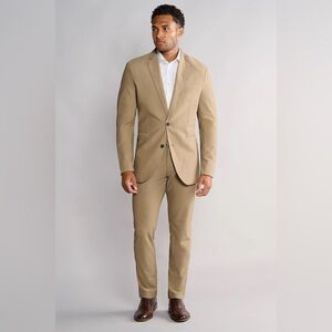 NEW Twillory mens 48R khaki tan AIR performance stretch 2-button blazer NWT